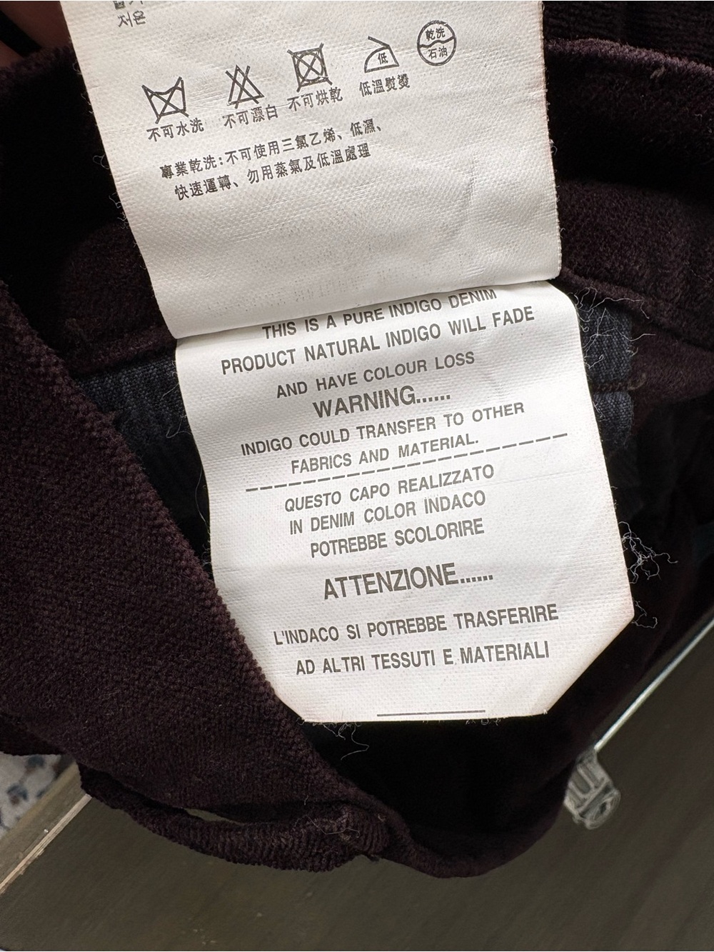 Prada Milano Vintage Archive Ultra Rare Indigo-Dyed Pinwale Corduroy Trousers - Picture 7 of 7